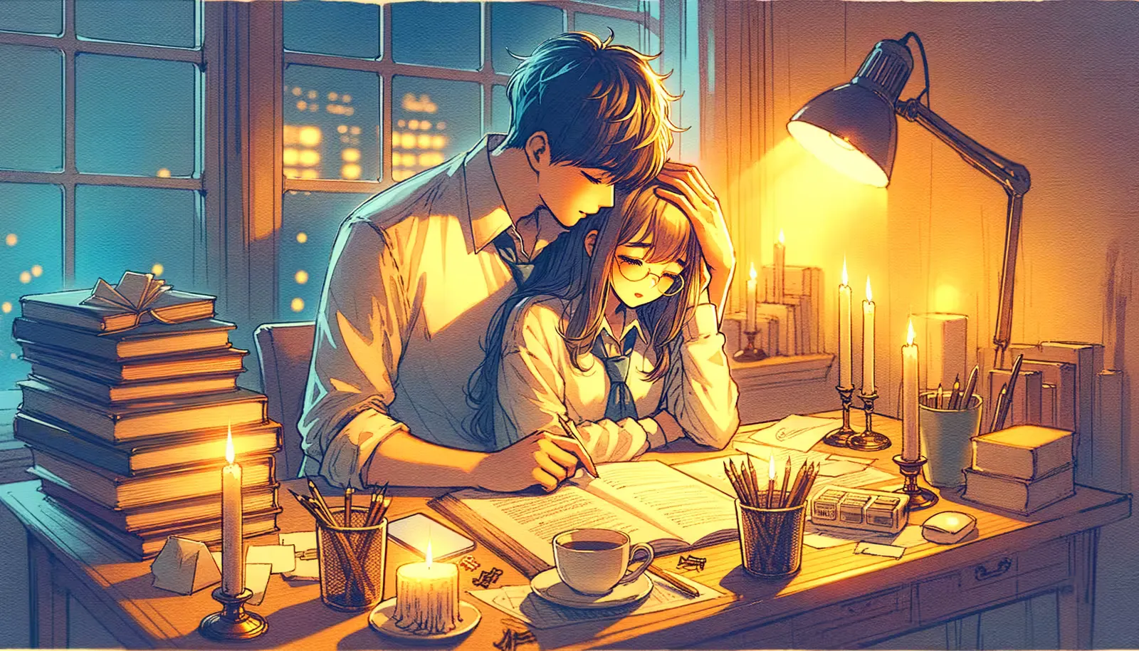 Boyfriend Helps You with Final Exams, Comfort and Motivation for Stressful Times