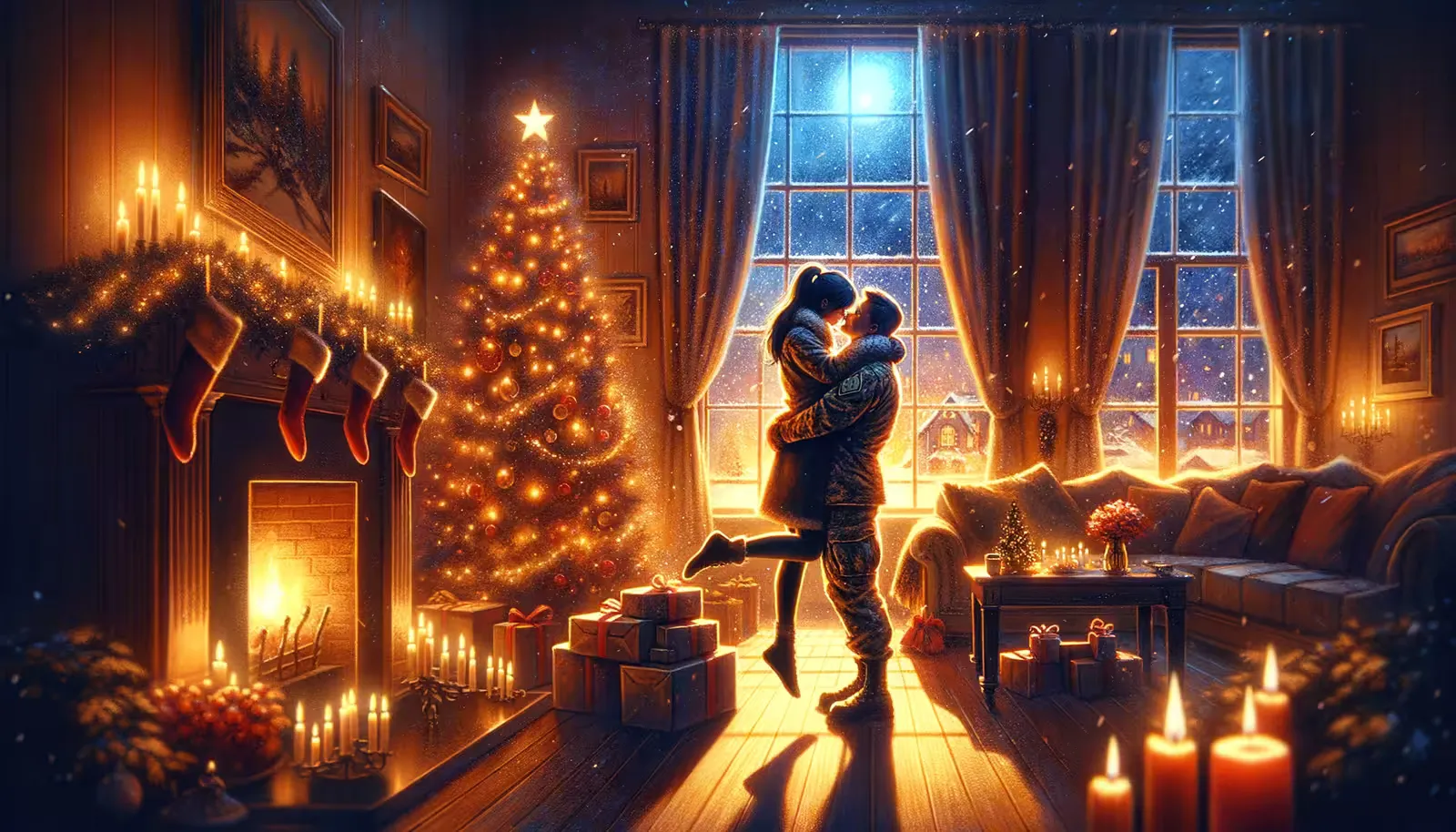 Reencuentro militar en Navidad: ASMR travieso y tierno | Deep Voice Daddy